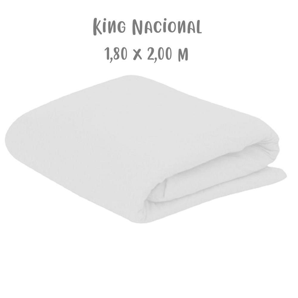 Lençol de Elástico Avulso King Nacional 1,80 x 2,00m Branco Arrumadinho Enxovais